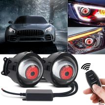 3 zoll Devil's Eye LED Auto Dynamische Lichter 12 V 24 V Mit Fernbedienung Augen Retrofit Kits Scheinwerfer Montage auto Zubehör