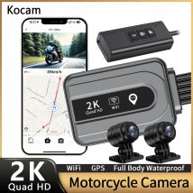 Kocam Dual 2K Motorrad DVR WiFi GPS Vorne und Hinten Wasserdichte Kamera Recorder Motorrad Dash Cam Motorrad Black Box
