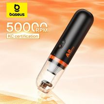 Baseus-aspiradora de coche Mini aspirador de mano para coche, potente succión de 6000Pa, 2 en 1 para el hogar, el coche y la Oficina