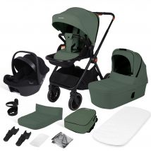 Kinderwagen 3 in 1 inkl. I-Size-Autositz, Aluminiumrahmen, faltbarer Kinderwagen, 0–26 kg, Hochsicht-Kinderwagen für Neugeborene, 0–36 Monate