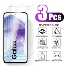 3Pcs Klar Gehärtetes Glas Für Samsung Galaxy A05 A06 A13 A14 A15 A23 A24 A25 A32 A33 A34 A35 a53 A54 A55 Abdeckung Screen Protector
