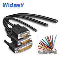 DB9 RS232 Anschlusskabel 24AWG 9/15/25 Pin Lötfreie Signalleitung Männlich Weiblich DB15 DB25 Serial Port Stecker Abgeschirmtes Datenkabel