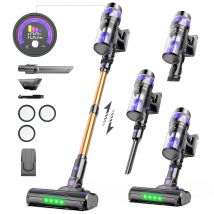 Aspirapolvere cordless V2, 500W/60KPa, autonomia 60 minuti, batterie 8*2200mAh, tubo telescopico, per peli di animali domestici e pavimenti duri