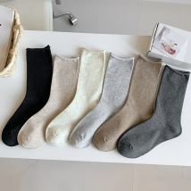 Socken Damen Retro-Stil Mode japanischen Stil bequeme lässige einfache lose Socken atmungsaktive koreanische Crew Socken für Frauen