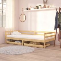2 pezzi pratici cassetti per letto da giorno in legno scatole portaoggetti con ruote comodino Organizer comodino moderno comodino in legno massello di pino muslimah