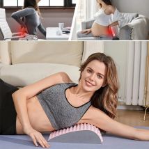 Rückenstrecker, Nackenmassagegerät für Bandscheibenvorfall, Schmerzlinderung, Entspannung, Haltungskorrektur, Lendenpolster, zervikale Traktion, Massagekissen