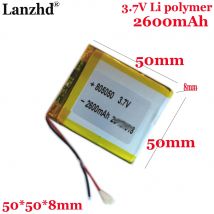 Batteria al litio polimerica da 3,7 V 2600 mAh Per caricabatterie batteria spruzzatore audio intelligente 50 * 50 * 8 mm