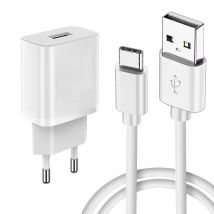 Adapter szybkiego ładowania z wtyczką EU, kabel do transmisji danych 1M do Samsung S25 S24 S23 Xiaomi 15 14 13 Pro LG Transsion, ładowarki z portem Type C.