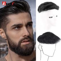 Aosi Männer Kunst haar synthetische natürliche Topper Verschluss Haarteil Kopf oben Ersatz block geeignet für unsichtbare Abdeckung weißes Haar