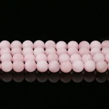 Großhandel Natürliche Matt Rosa Quarz Perle Lose Spacer Runde Perlen Für Schmuck Machen DIY Armbänder Halsketten Zubehör 15"