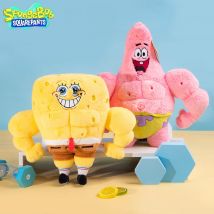 Anime SpongeBob Schwammkopf Patrick Star Kawaii Fitness-Serie Schlüssel ring ausgestopfte Plüschtiere Schlüssel bund Geburtstags feier Geschenk für Kinder