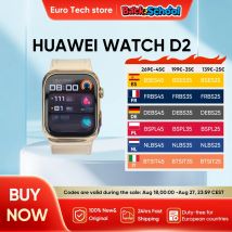 HUAWEI Watch D2 Pantalla AMOLED de 1,82 pulgadas ECG Monitoreo completo del sueño Cuidado de la salud familiar Conversa Bluetooth Correa de airbag NFC