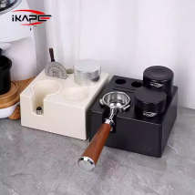 IKAPE Espresso-Tamper-Halter, ABS-Basis für Kaffee-Tamper-Station, Espresso-Tampermattenständer, passend für 51/54/58 mm, Universalgröße (7 in einem)