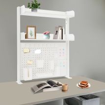 Schreibtischklemme auf Stecktafel, Schreibtisch-Organizer-Regal, 80 x 12,5 x 95 cm, Klemme am Schreibtisch-Organizer-Regal für Büro-Gaming-Zubehör