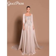 Detachable Sleeve Embroidery Beads Tassel Evening Dress With Corset Strapless Wedding Party Gown Customized Elegant Prom Dresses