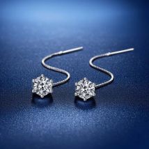 Neue Moissanit-Ohrringe aus 925er-Sterlingsilber für Damen, exquisite Freundin, Hochzeit, Verlobung, Schmuck, modisches schönes Geschenk