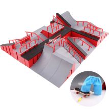 Finger Skateboard Große Szene DIY Mini Park Finger Skatepark Rampe Track Treppen Veranstaltungsort Kombination Indoor Hause Spielzeug