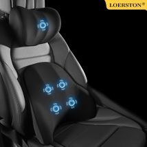 Cuscino di supporto lombare per auto in pelle PU cuscino per il collo dell'auto in Memory Foam supporto per la schiena in vita cuscino per schienale per auto cuscino per seggiolino auto