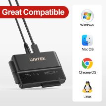Adattatore HDD SSD 3 in 1 USB-C 10 Gbps M.2 NVMe SATA IDE Drive Dock UASP TRIM Supporto Installazione senza attrezzi per Windows Mac Linux