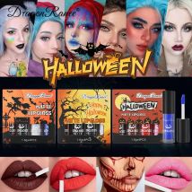 Drachen ranee 4 Farben/Set matt matt Antihaft weiß Barbie Puder dunkel Make-up Halloween flüssige Lippenstifte