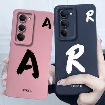 Per Xiaomi Redmi 15 5G Custodia Cover Cute Lettere iniziali Coppia Silicone morbido opaco Paraurti per telefono per REDMI15 5G Custodia antiurto