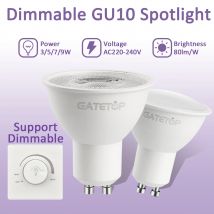 5 Stück GU10 LED-Lampen dimmbar, 50 W Halogen-Äquivalent 220 V Strahler 120 °   38 °   Spot Light Track Light Einbauleuchte