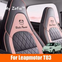 Für Leapmotor T03 2024 2025 2026 Auto-spezifisch, individuell anpassbarer Ledersitzbezug, vollständig bedeckt mit vorderem und hinteren vollständigen Sitz