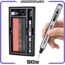 ARROWMAX Penna per incisione Kit di utensili rotanti elettrici a batteria Mini smerigliatrice con 30 punte per metallo, legno, plastica, vetro, intaglio Nuovo