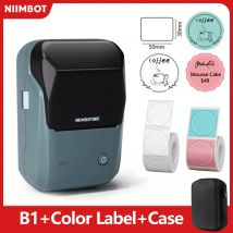 Mini stampante termica per etichette Niimbot B1 Stampante autoadesiva portatile per adesivi Etichette rotonde Rotoli Stampante Bluetooth per etichette UV