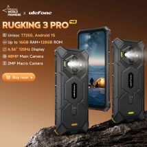 【Anteprima mondiale】Ulefone RugKing 3 Pro Telefono robusto 6,56" 120Hz 5700mAh Android 15 Fino a 16 GB di RAM, 128 GB di ROM NFC 4G Global