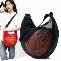 Leichte Mesh-Basketballtasche – tragbare Schulter-Sporttasche für Fußball-Volleyball, passend für Ballgröße 7, atmungsaktiv und einfach zu tragen
