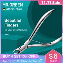 MR.GREEN Pinza per cuticole per unghie Forbici per manicure Pinzetta in acciaio inossidabile Clipper Rimozione della pelle morta Forbice Pusher Tool Trimmer