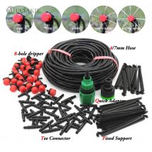 MUCIAKIE 50M-5M Sistema di irrigazione a goccia fai-da-te Irrigazione automatica Tubo da giardino Micro Kit di irrigazione a goccia con gocciolatori regolabili
