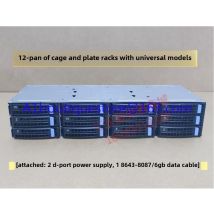 Synology CDN Hot-Swap-fähiges 2U-Gehäuse EATX-Serie SAS-Speicher 12-Disk 3,5-Zoll-Festplattenkäfig Schwarz