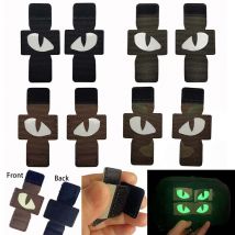 Katze Teufelsaugen Abzeichen Kleidung Aufkleber Glow in Dark, Combat Ranger Applikation Taktische Ausrüstung Klettverschluss Glow in Dark