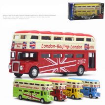 London Doppeldecker Bus Legierung Modellauto Druckguss Metalllegierung Automodell Simulation Sound Licht Sammlung Jungen Spielzeug Geschenk A956