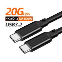 USB3.2 Gen2 USB3 2 Gen2x2 Kabel PD 100 W Typ USB C auf USB C Kabel 3 m 2 m 1 m 15 cm kurzes 5 m 5 Gbit/s Datenkabel 20 Gbit/s Transfer 4K 60 Hz