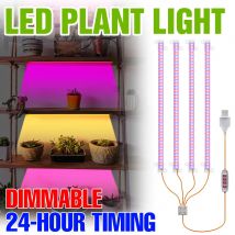 USB DC5V LED Coltiva La Luce di Striscia Lampada a Spettro Completo Dimmerabile Con Temporizzazione Auto On/Off 30/50 CM Per Il Fiore Interno pianta in vaso Growbox