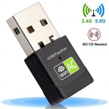 600M non è necessario guidare la scheda wireless USB dual-band 2.4G/5.8G Adattatore WiFi desktop/laptop