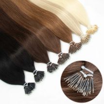 MRS HAIR Nano Rings Hair Extension Microrings Keratina Italiana Hair Extensiones Nano Beads Non-Remy 50strands/pack 12-24 inch