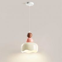 Nowoczesna nordycka lampa wisząca w stylu kremowym do sypialni przy łóżku, kreatywna lampa nad stół w jadalni lub bar, lampa w kształcie pąka kwiatu dla dzieci i dziewcząt.
