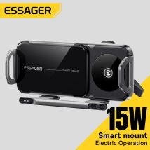 Essager 15W Auto Drahtlose Ladegerät Dual Coil One-Touch Drehbare Auto Telefon Halter Für Samsung Galaxy Z Fold6 5 4 Flip 6 5 4 iPhone