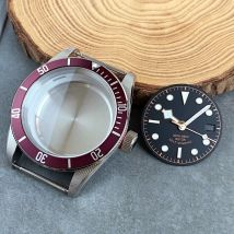 41mm Stainless Steel Watch Case Sapphire Glass 30.4mm Black Dial Set Fit NH35 NH36 ETA2824 PT5000 Movement Watch Parts Tool Kit