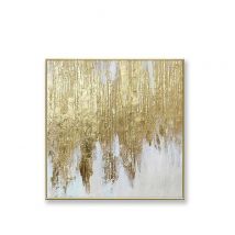 Modern decoration salon Posters on the wall Pure Hand drawn abstract oil painting on canvas gold foil picture for living room
