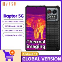 IIIF150 Raptor 5G Telefono robusto Dimensity 900 5G 10000mAh 65W 6.78" 120Hz AMOLED Dispaly 16GB + 512GB 50MP Android 14 Smartphone