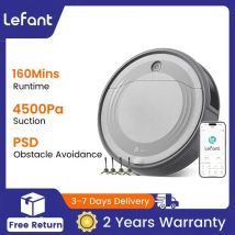 Aspirapolvere robot Lefant M310 4500PA Potente aspirazione 180 minuti, controllo APP/Alexa Ideale per peli di animali domestici e pavimenti duri