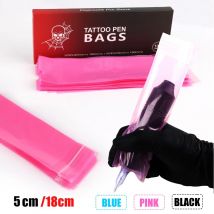 100 teile/schachtel Einweg Tattoo Clip Cord Ärmeln Abdeckungen Taschen Kunststoff Tattoo Maschine Schutz Taschen Tattoo Zubehör 5CMX18CM