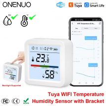 ONENUO Tuya WIFI Temperatur Feuchtigkeit Sensor Hygrometer Thermometer Smart Home Hintergrundbeleuchtung Smart Life Support Alexa Assistent