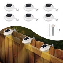 Solarbetriebene Außenleuchten mit 3 LED-Lampen, automatisches Ein-/Ausschalten, Wand-/Nut-/Zaunmontage, warmweißes Licht, Garten, Terrasse, Hof, Camping, Grillen