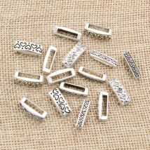 20pcs 16x6x6mm Perlen Kautionen Anhänger Schmuck, Die DIY Für 1cm PU Leder Armband big Loch Perlen Erkenntnisse Loch Größe 11x2mm